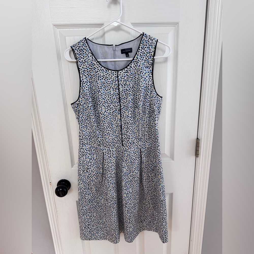 The Limited Black and White Patterned Midi Dress